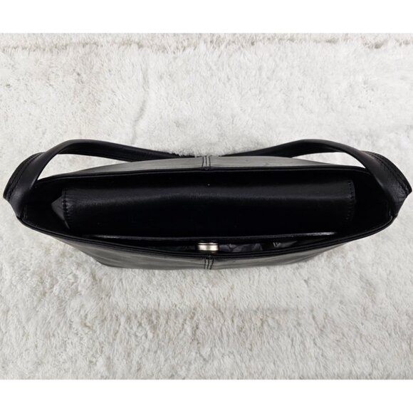 KENNETH COLE NEW YORK Black Smooth Leather Structured Shoulder Bag - Picture 11 of 14